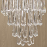 Lucca and Luna Empire Large Glass Chandelier