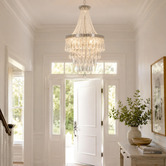Lucca and Luna Empire Large Glass Chandelier
