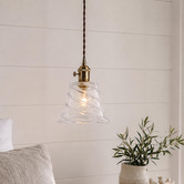 Lucca and Luna Gold Vintage-Style Belle Pendant Light