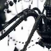 Lucca and Luna Cassie Black Acrylic 12 Light Chandelier