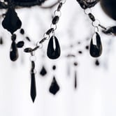 Lucca and Luna Cassie Black Acrylic 12 Light Chandelier