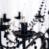 Lucca and Luna Cassie Black Acrylic 12 Light Chandelier