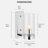 Lucca and Luna Camden Chrome Metal Wall Light