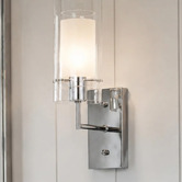 Lucca and Luna Abbey Chrome Metal Wall Light