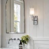 Lucca and Luna Abbey Chrome Metal Wall Light