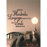 Vista Decals There Are Hundreds of Languages Around The World... Wall Quote Decal