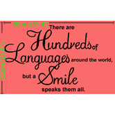Vista Decals There Are Hundreds of Languages Around The World... Wall Quote Decal