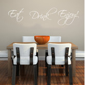 Vista Decals Eat Drink Enjoy DIY Quote Removable Wall Decal