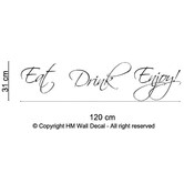 Vista Decals Eat Drink Enjoy DIY Quote Removable Wall Decal