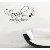 Vista Decals Family Always and Forever Wall Decal
