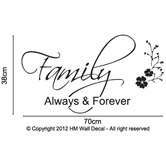 Vista Decals Family Always and Forever Wall Decal