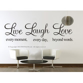 HM Wall Decal Live Every Moment, Laugh Every Day, Love Beyond Words Wall Decal