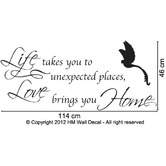 Vista Decals Love Brings You Home, Life Love Home Wall Quote Decal