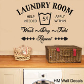Vista Decals The Laundry Room Removable Wall Sticker