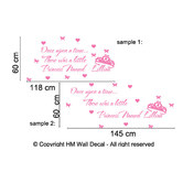 Vista Decals Personalised Name and Once Upon A Time, There Was A Little Princess Named .... Wall Sticker