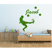 Vista Decals Personalised Name with Football Player Wall Sticker