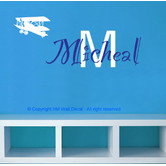 Vista Decals Personalised Airplane Removable Wall Sticker