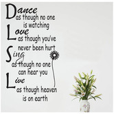 Vista Decals Inspirational Wall Quote Decal Removable Wall Sticker