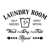 Vista Decals The Laundry Room Removable Wall Sticker