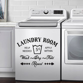 Vista Decals The Laundry Room Removable Wall Sticker