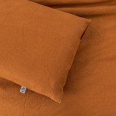 Aldrin Home Rust Natural Home Vintage Washed Hemp Linen Quilt Cover Set