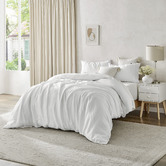 Aldrin Home White European Flax Linen Quilt Cover Set