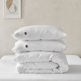 Aldrin Home White Findlay European Flax Linen Quilt Cover Set