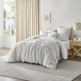 Aldrin Home Light Grey European Flax Linen Quilt Cover Set