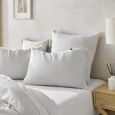 Aldrin Home Light Grey European Flax Linen Quilt Cover Set