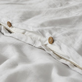 Aldrin Home Light Grey European Flax Linen Quilt Cover Set
