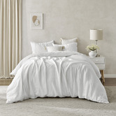 Natural Home White European Flax Linen Quilt Cover Set | Temple & Webster