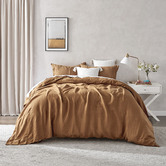Natural Home Rust European Flax Linen Quilt Cover Set