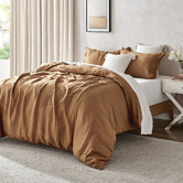 Natural Home Rust European Flax Linen Quilt Cover Set