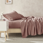 Aldrin Home Plain Dyed European Flax Linen Sheet Set