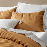 Aldrin Home Rust Natural Home Vintage Washed Hemp Linen Quilt Cover Set