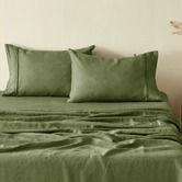 Aldrin Home Solid French Flax Linen Sheet Set