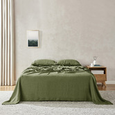 Aldrin Home Solid French Flax Linen Sheet Set