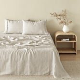 Aldrin Home Solid French Flax Linen Sheet Set