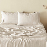 Aldrin Home Solid French Flax Linen Sheet Set