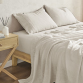 Aldrin Home Solid French Flax Linen Sheet Set