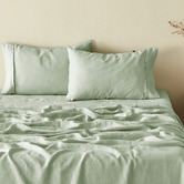 Aldrin Home Solid French Flax Linen Sheet Set