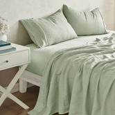 Aldrin Home Solid French Flax Linen Sheet Set