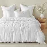 Aldrin Home White 400TC Bamboo Quilt Cover Set
