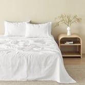 Aldrin Home Solid French Flax Linen Sheet Set