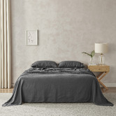 Aldrin Home Solid French Flax Linen Sheet Set