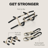 WaterRowerNohrd 5 Piece Beige &amp; Black Bodyweight Training Set