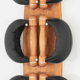 WaterRowerNohrd 9 Piece Cherry Wood Wall Mounted Kettlebell Set
