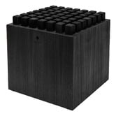 WaterRowerNohrd Black HedgeHock Beech Wood Ottoman Stool