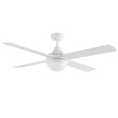 Martec White Link 4 Blade AC Ceiling Fan with Light Kit &amp; Remote