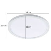 Martec Fino 21cm White Tri-Colour LED Oyster Light